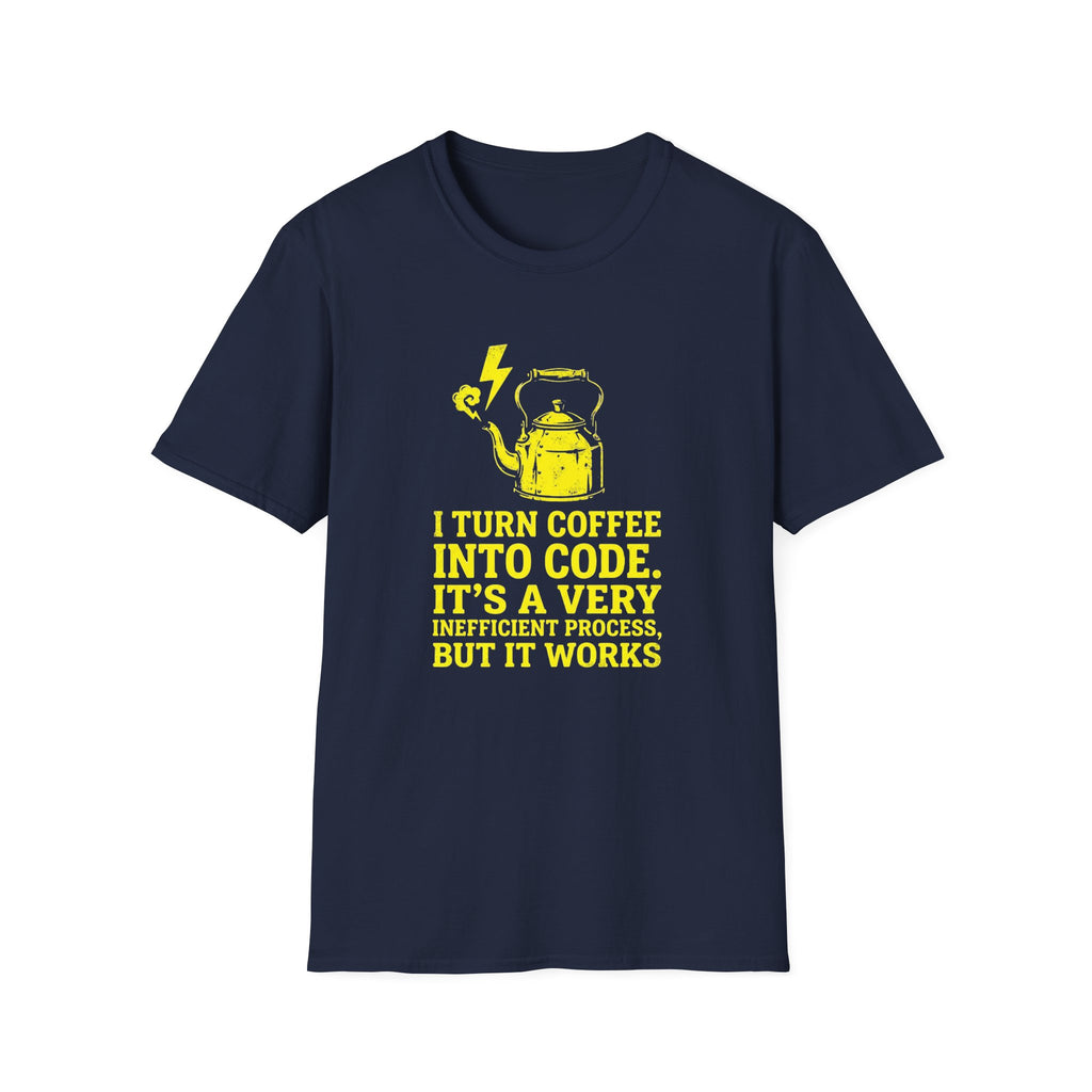 I Turn Coffee Into Code Dark T-shirt