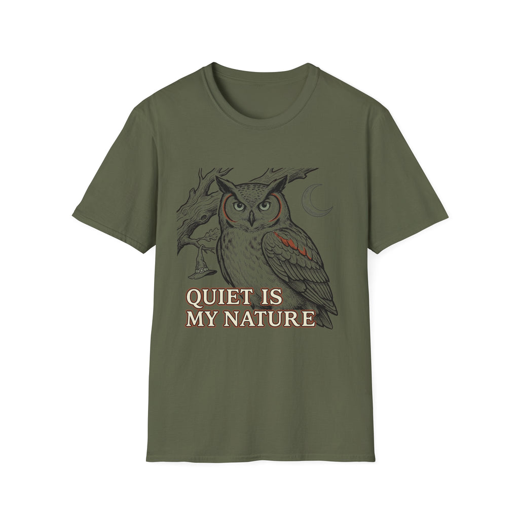 Quiet Is My Nature Owl Woman T-Shirt