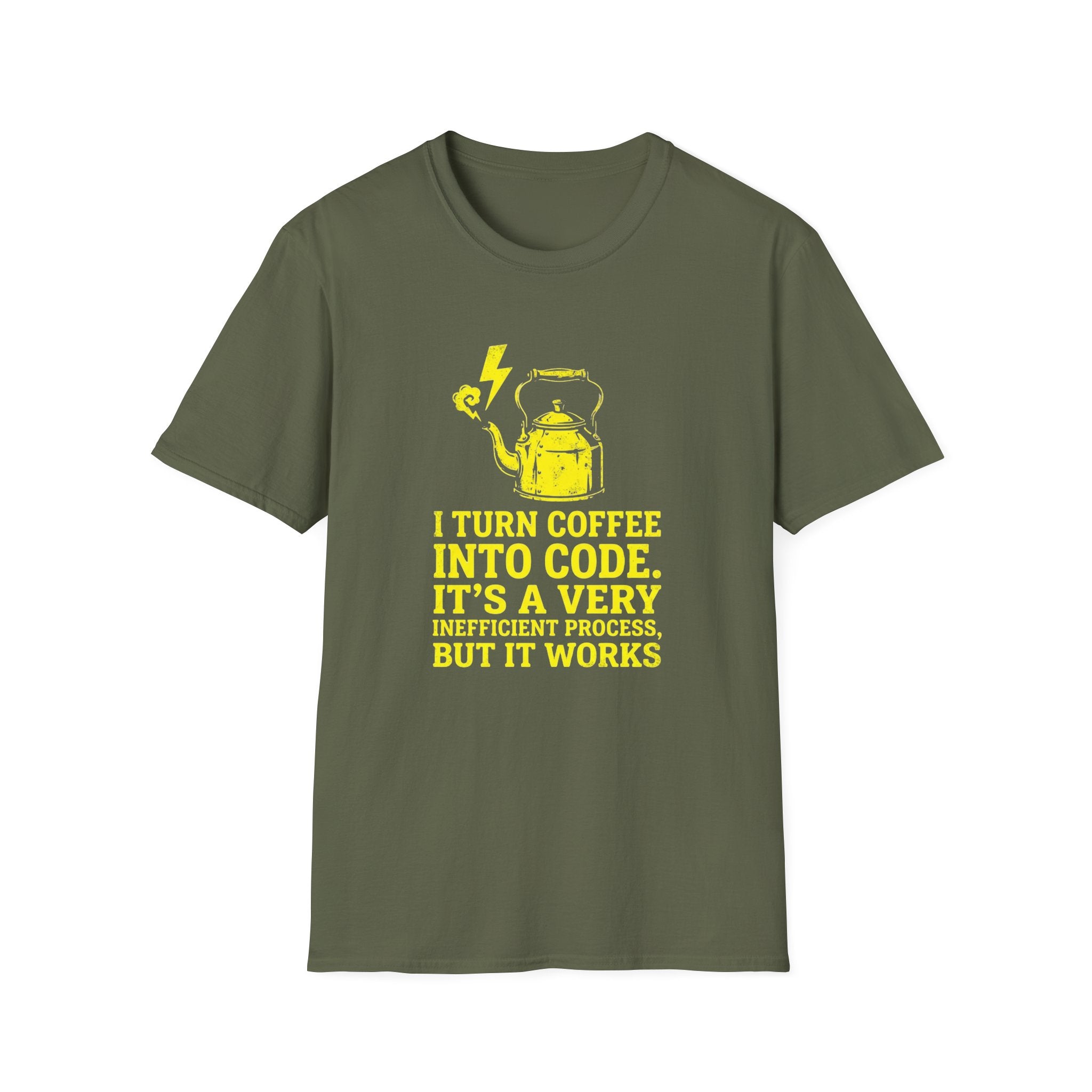 I Turn Coffee Into Code Dark T-shirt