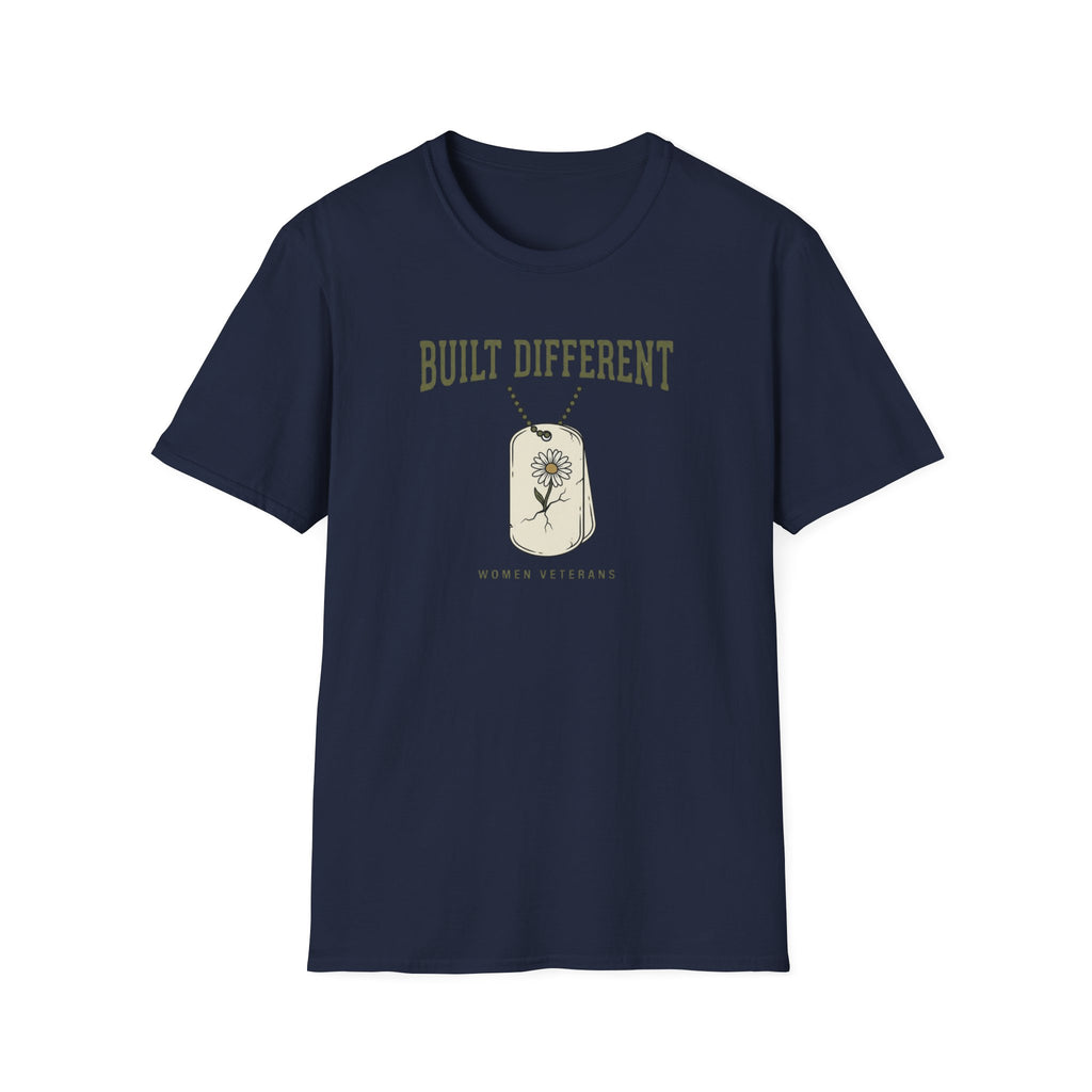 Built Different Woman Veterans T-Shirt