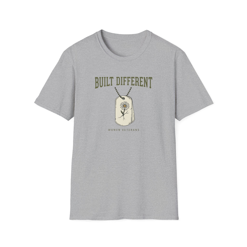 Built Different Woman Veterans T-Shirt
