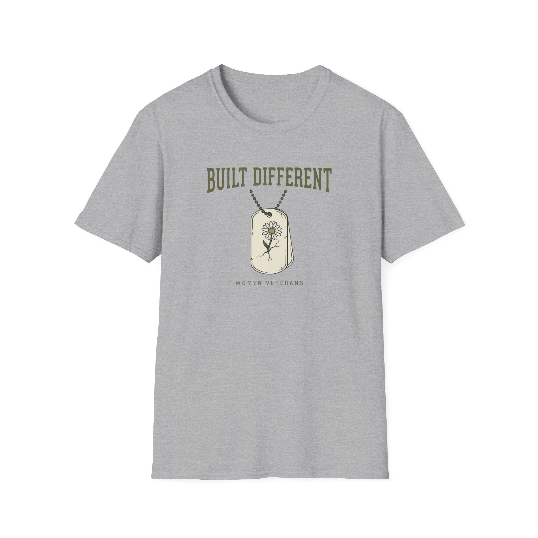 Built Different Woman Veterans T-Shirt