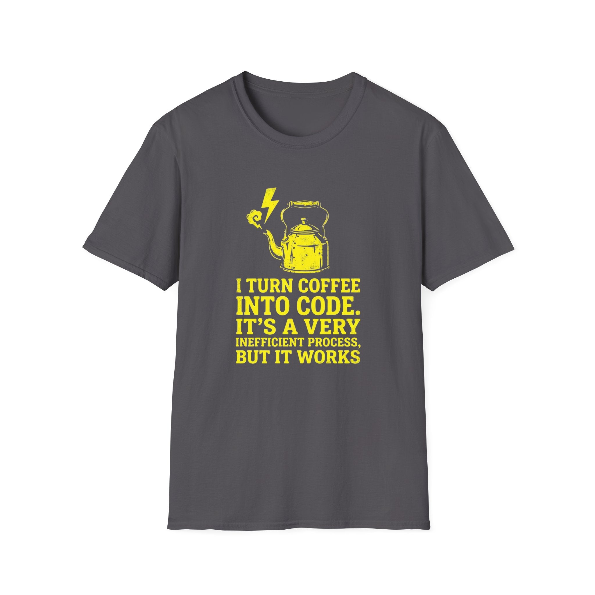 I Turn Coffee Into Code Dark T-shirt