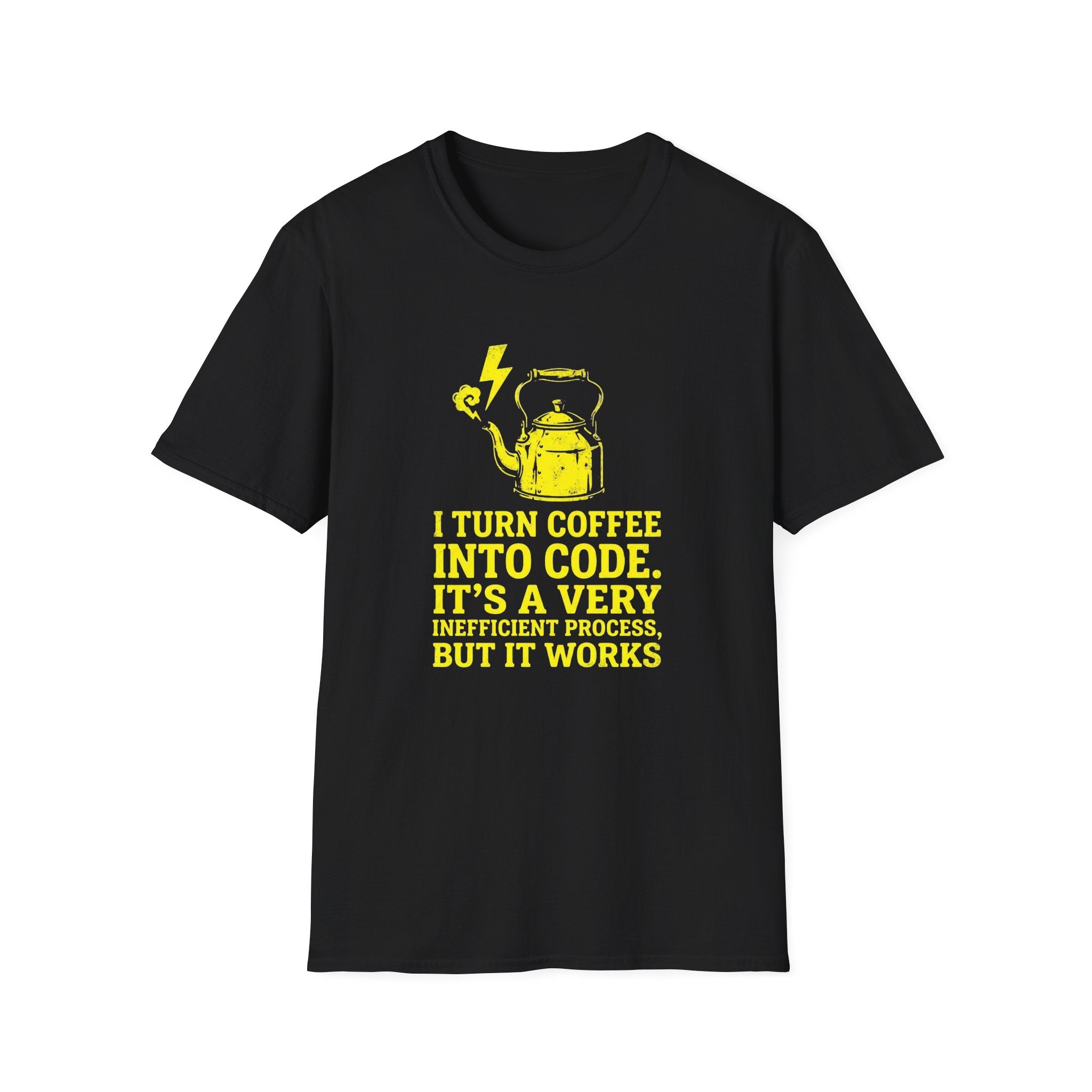 I Turn Coffee Into Code Dark T-shirt