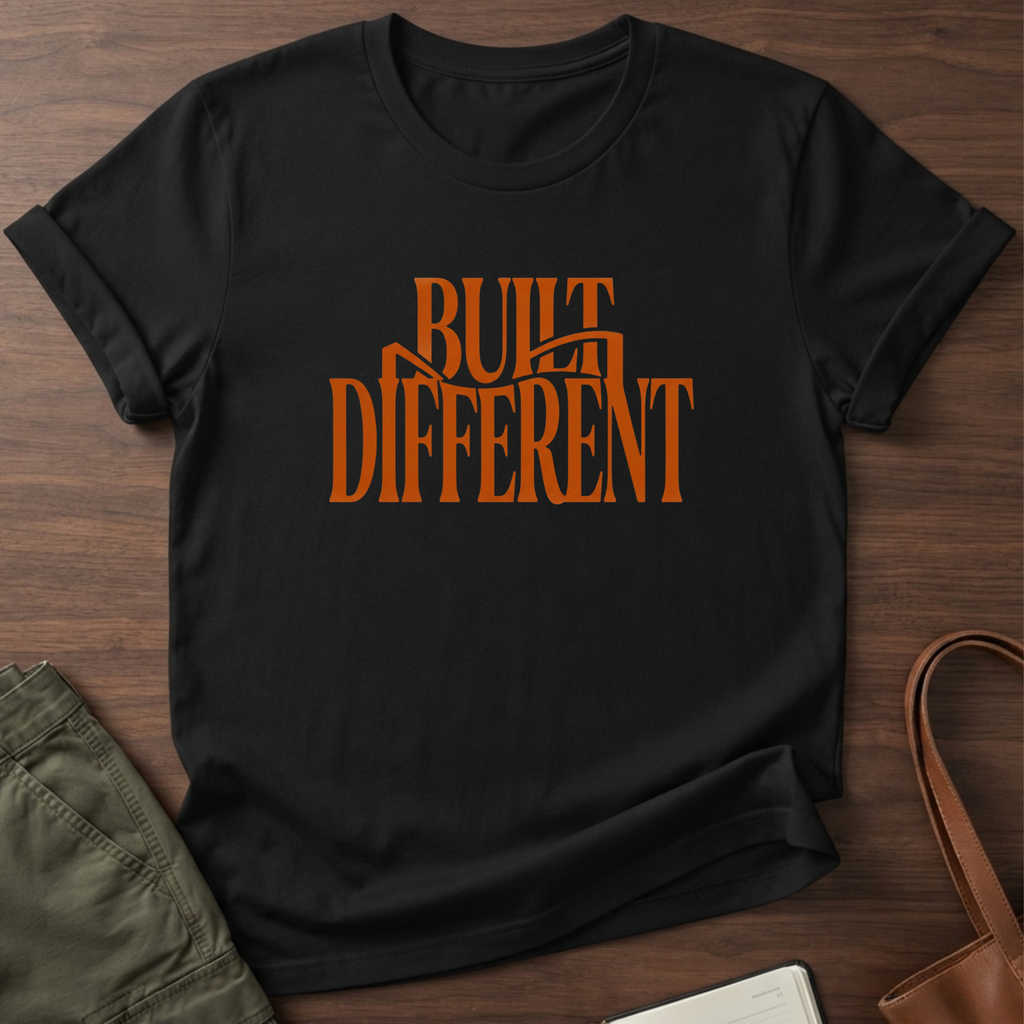 Built Different Straight T-Shirt - Black