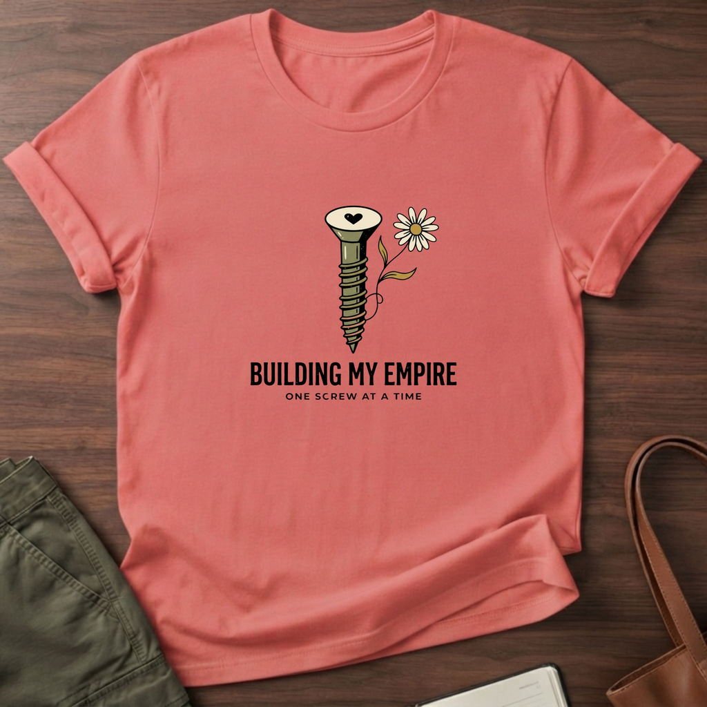 Building My Empire T-Shirt - Coral Silk