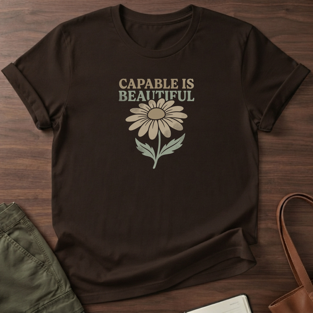 Capable I Beautiful T-Shirt - Dark Chocolate