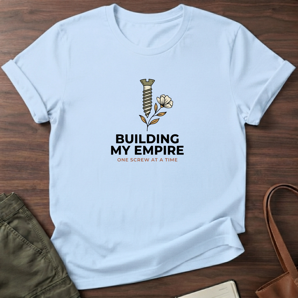 Building My Empire Screw T-Shirt - Light Blue