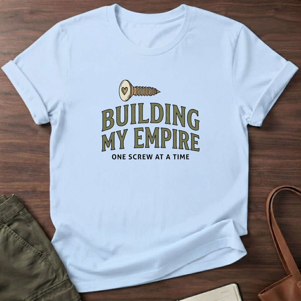 Building My Empire Straight T-Shirt - Light Blue