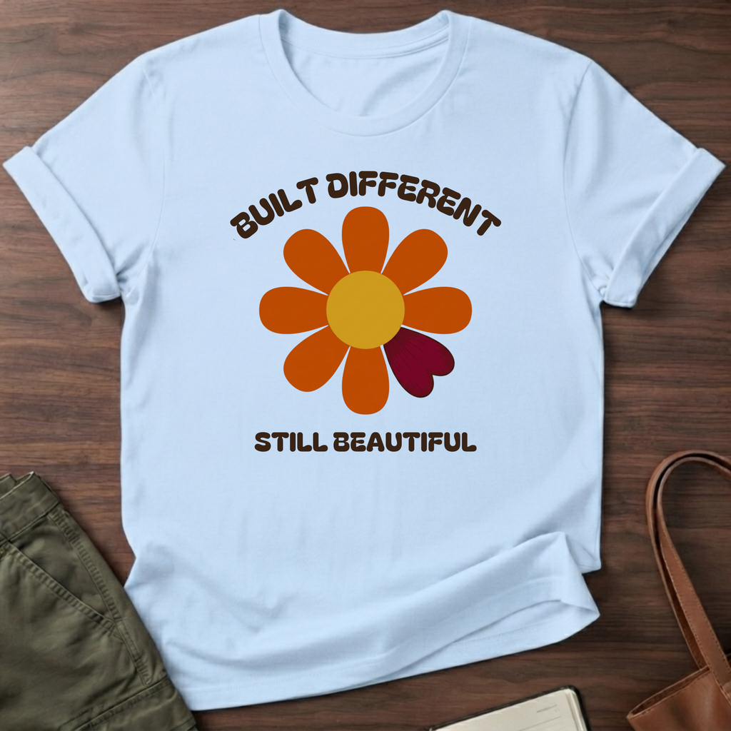 Built Different Daisy T-Shirt - Light Blue