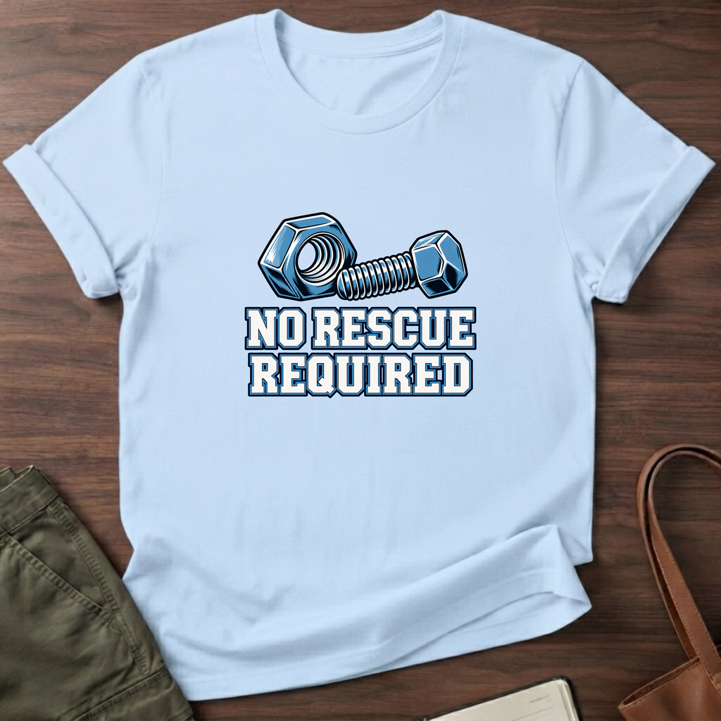 No Rescue Required T-Shirt - Light Blue