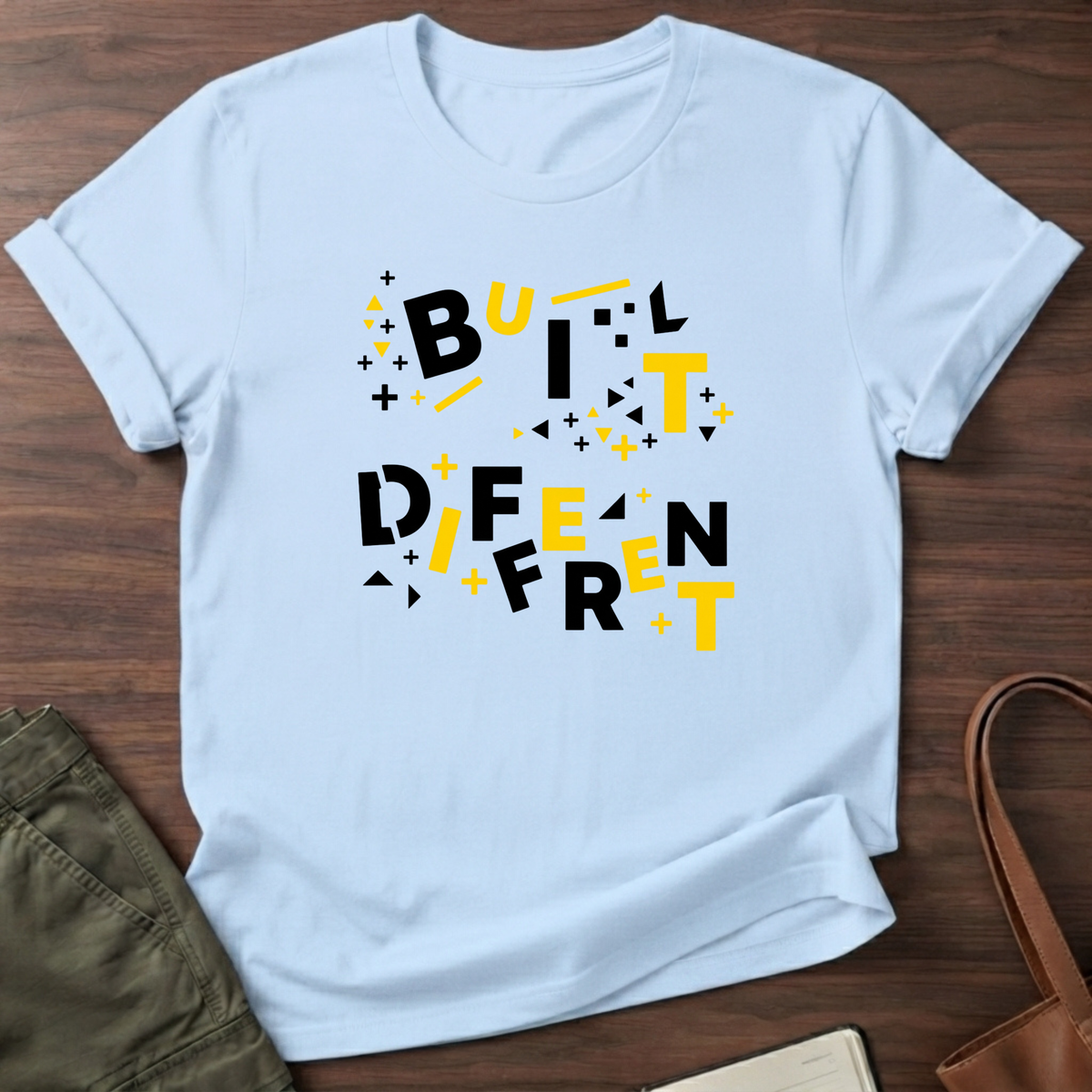 Built Different Chaos T-Shirt - Light Blue