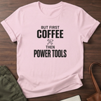 But First Coffee T-Shirt - Light Pink