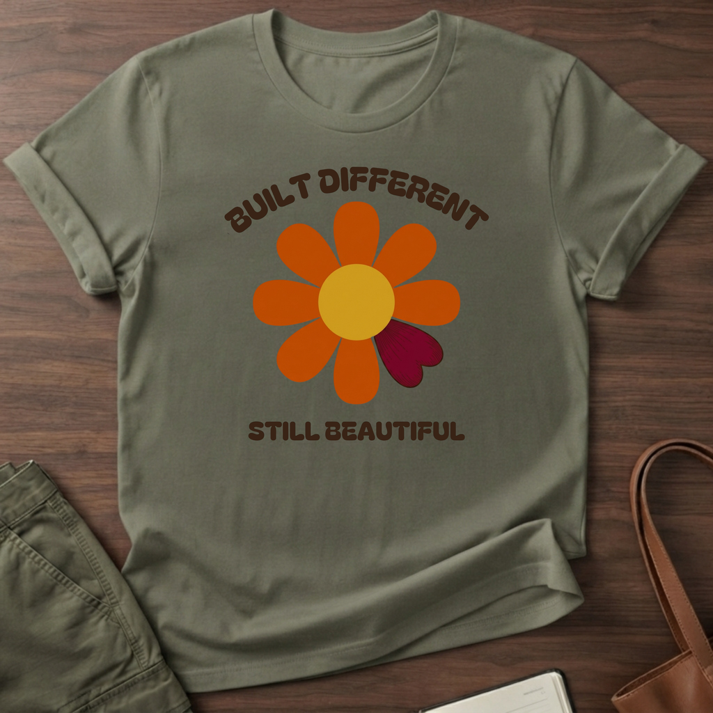 Built Different Daisy T-Shirt - Military Green