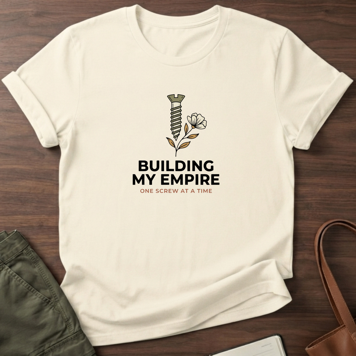 Building My Empire Screw T-Shirt - Natural