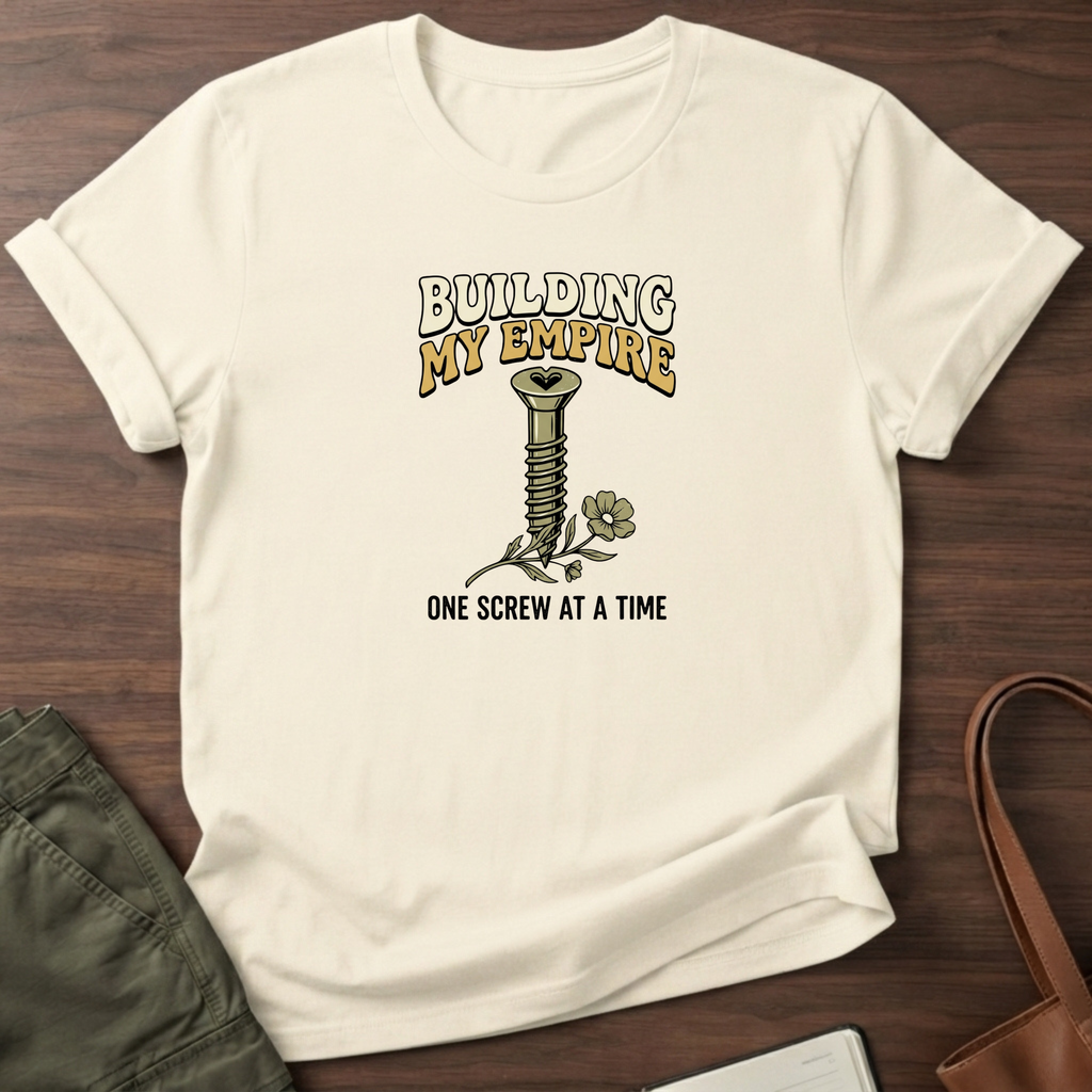 Building My Empire Flower T-Shirt - Natural
