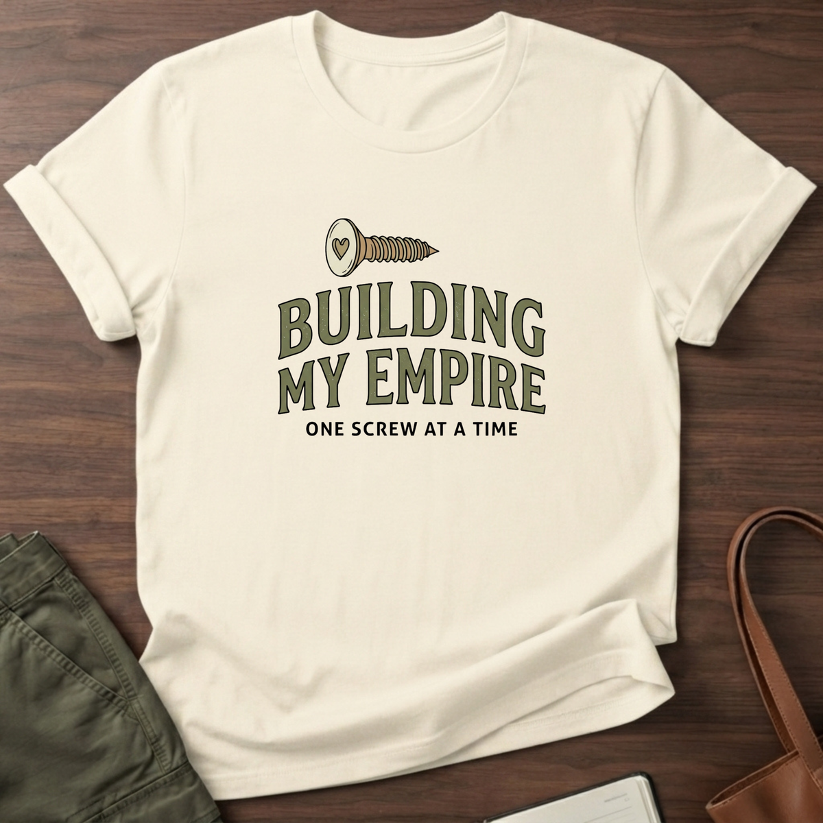 Building My Empire Straight T-Shirt - Natural