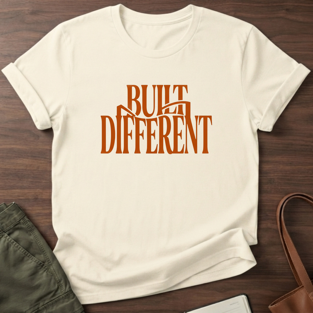 Built Different Straight T-Shirt - Natural