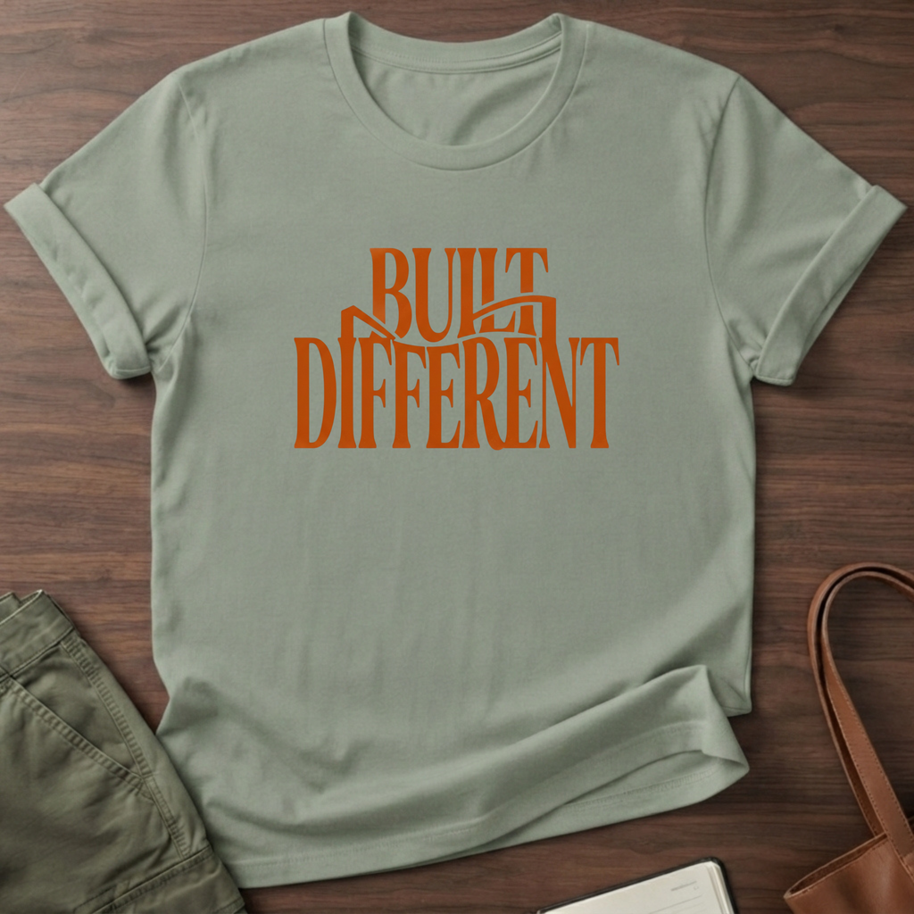 Built Different Straight T-Shirt - Sage