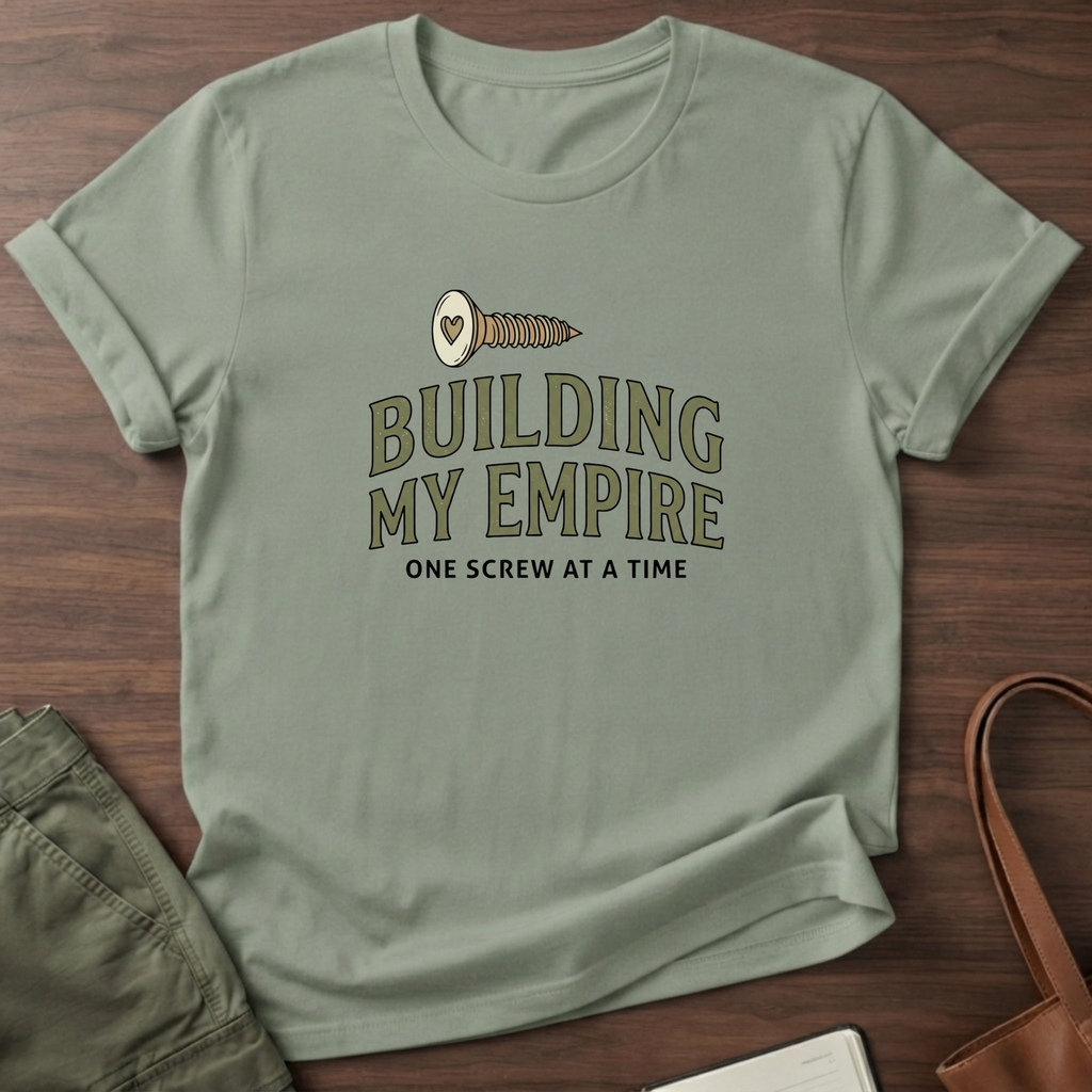 Building My Empire Straight T-Shirt - Sage