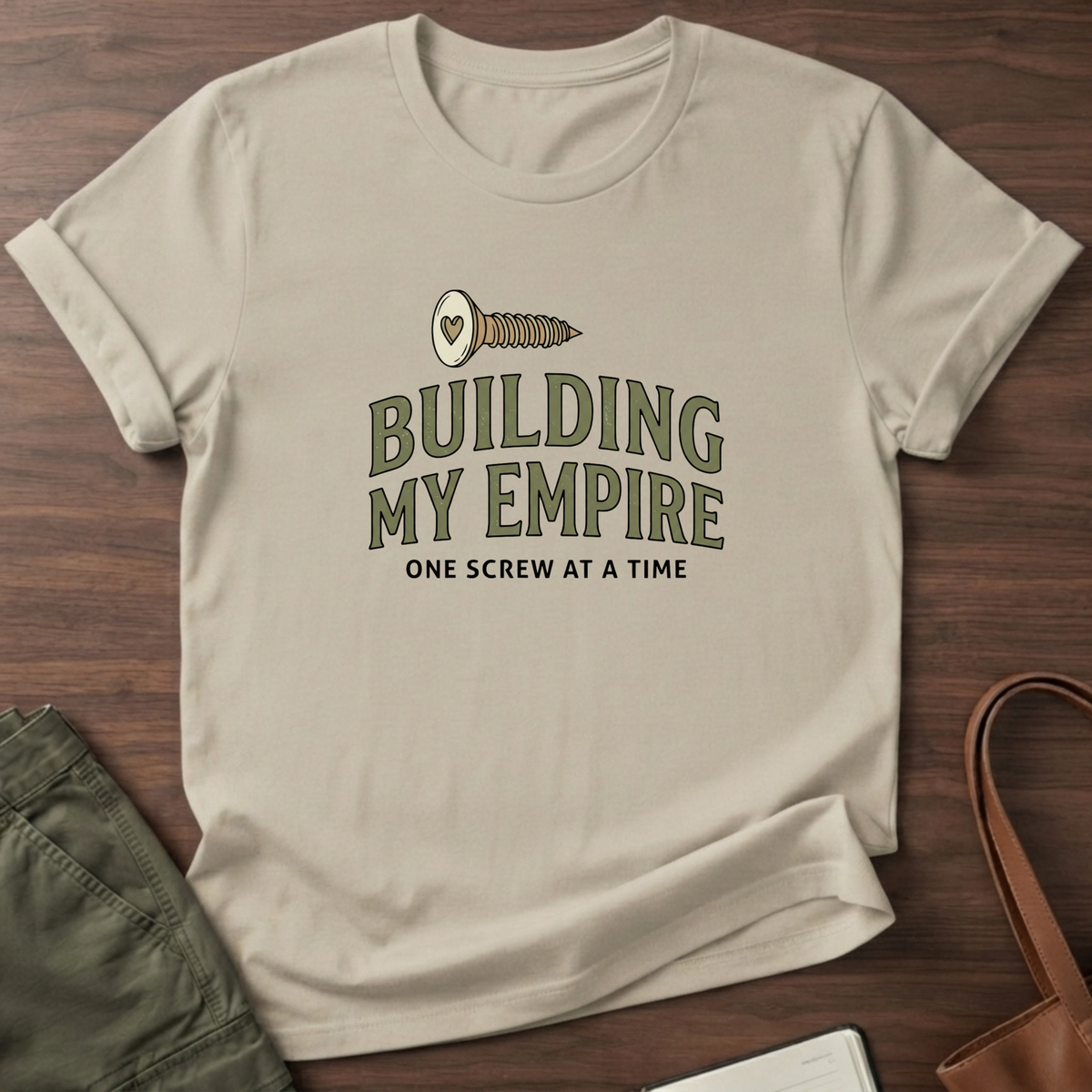Building My Empire Straight T-Shirt - Sand