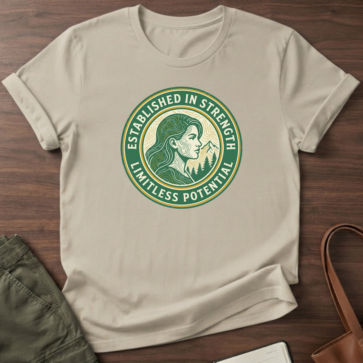Established in Strength $ T-Shirt - Sand
