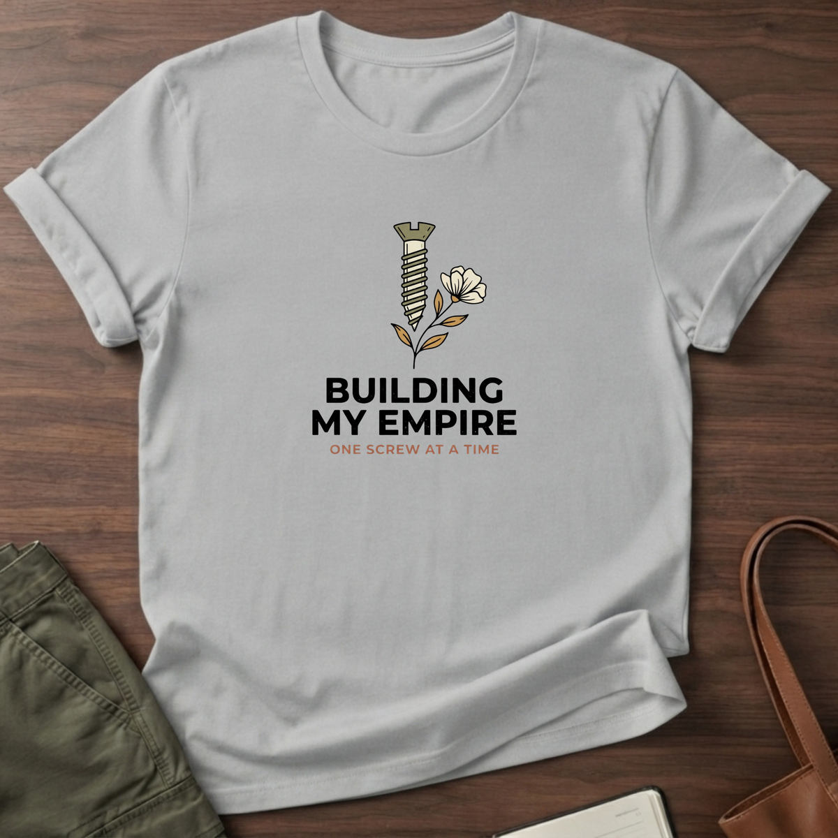Building My Empire Screw T-Shirt - Sport Grey