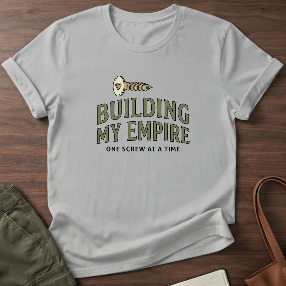 Building My Empire Straight T-Shirt - Sport Grey