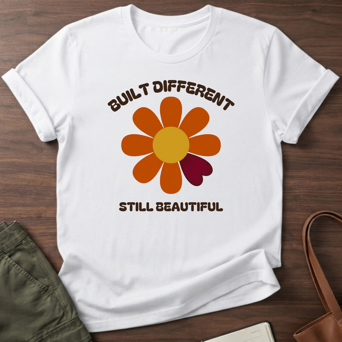 Built Different Daisy T-Shirt - White