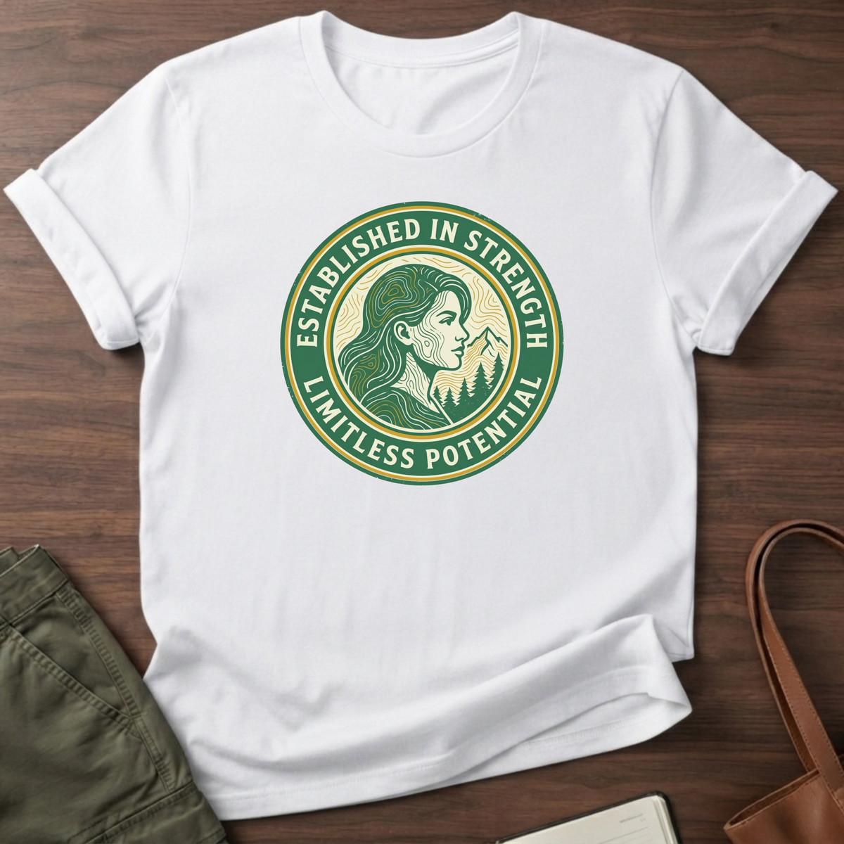 Established in Strength $ T-Shirt - White