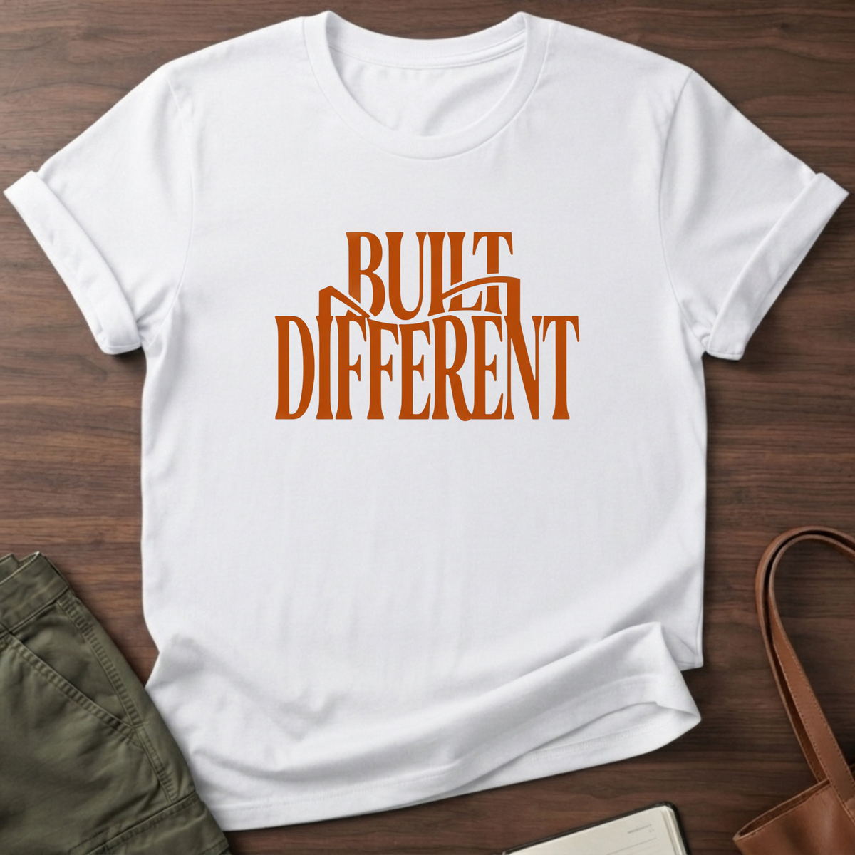 Built Different Straight T-Shirt - White