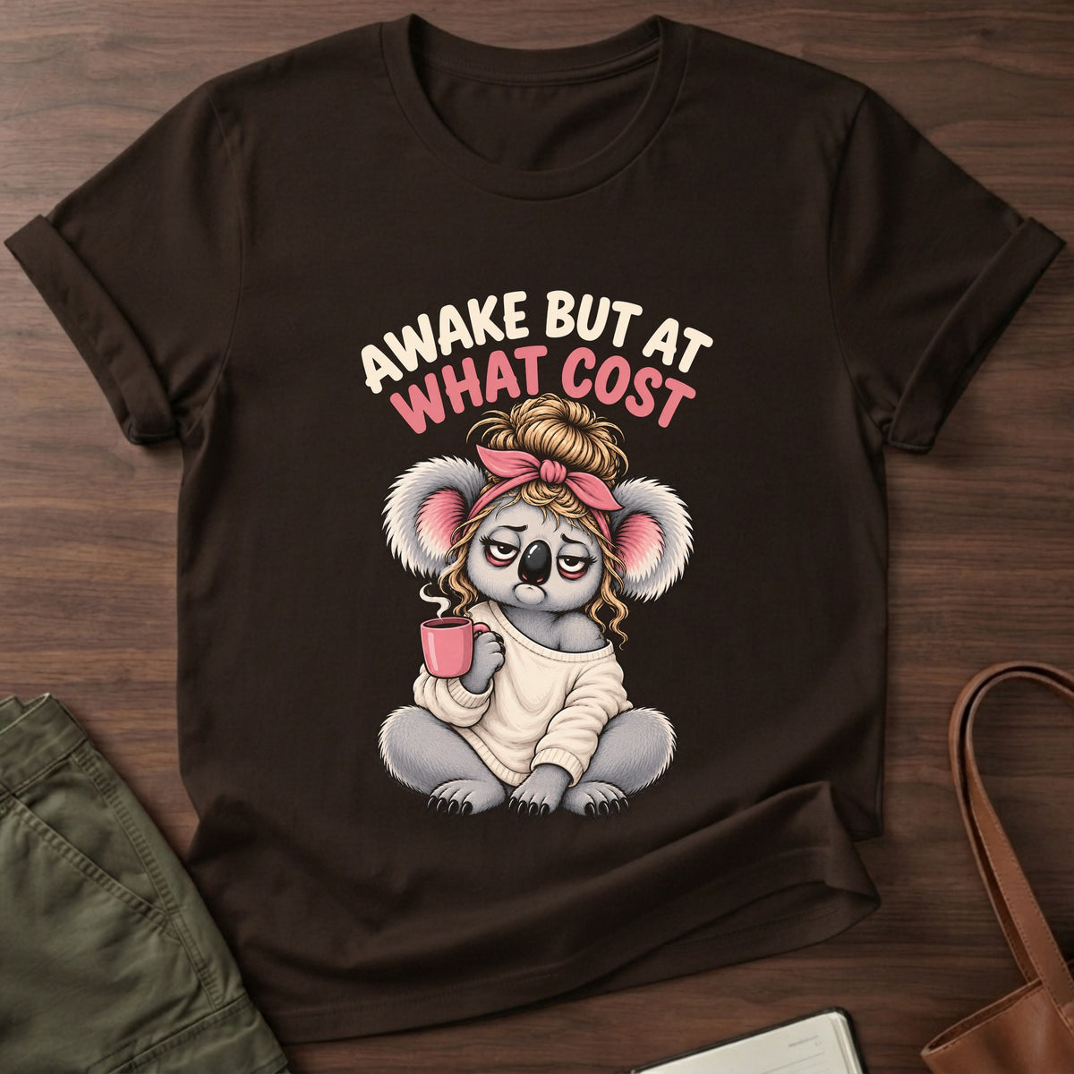 Awake At Cost T-Shirt - Dark Chocolate