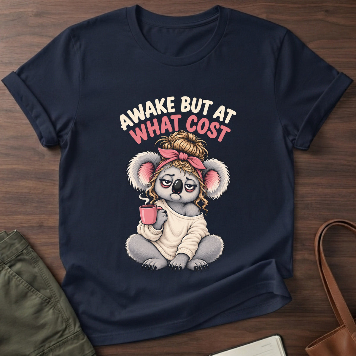Awake At Cost T-Shirt - Navy