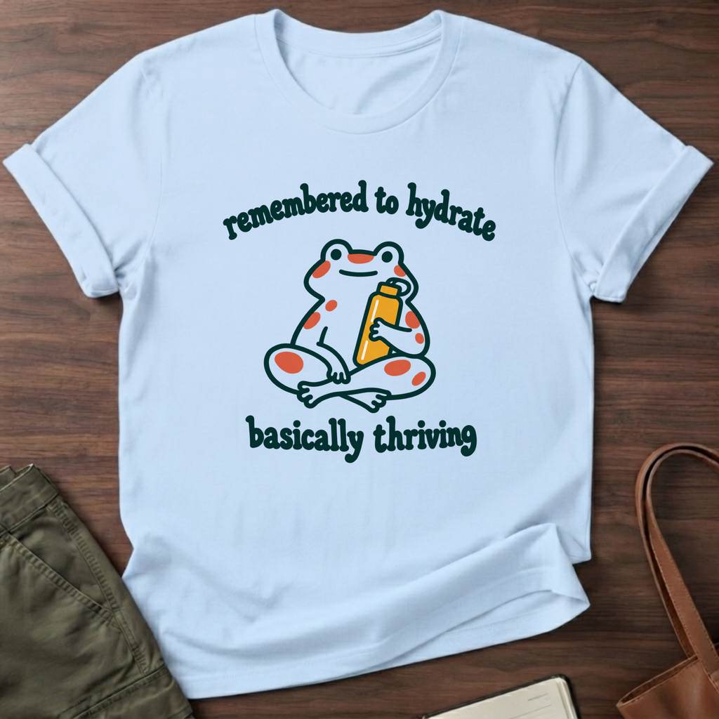 Basically Thriving T-Shirt in Light Blue