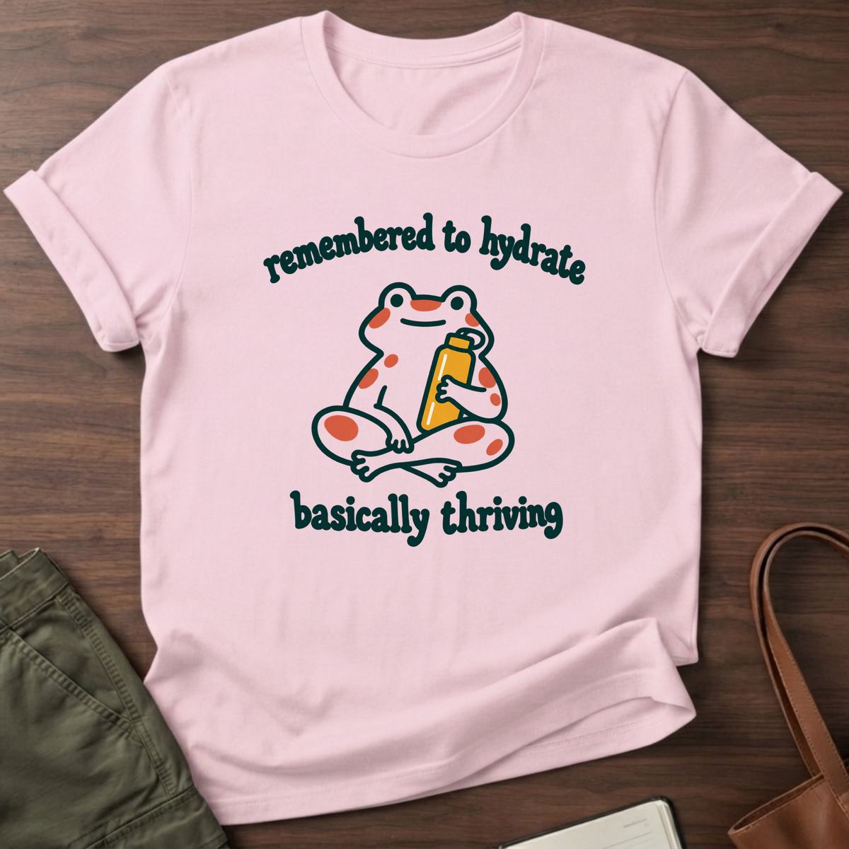 Basically Thriving T-Shirt in Light Pink