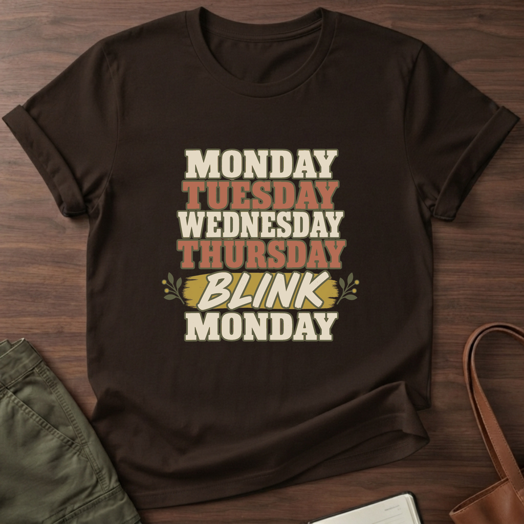 Blink Monday T-Shirt in Dark Chocolate