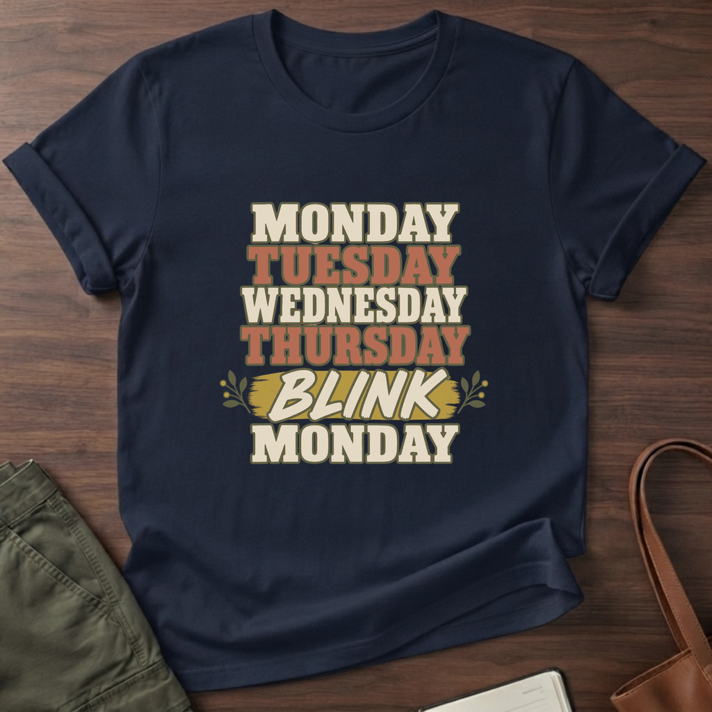 Blink Monday T-Shirt in Navy