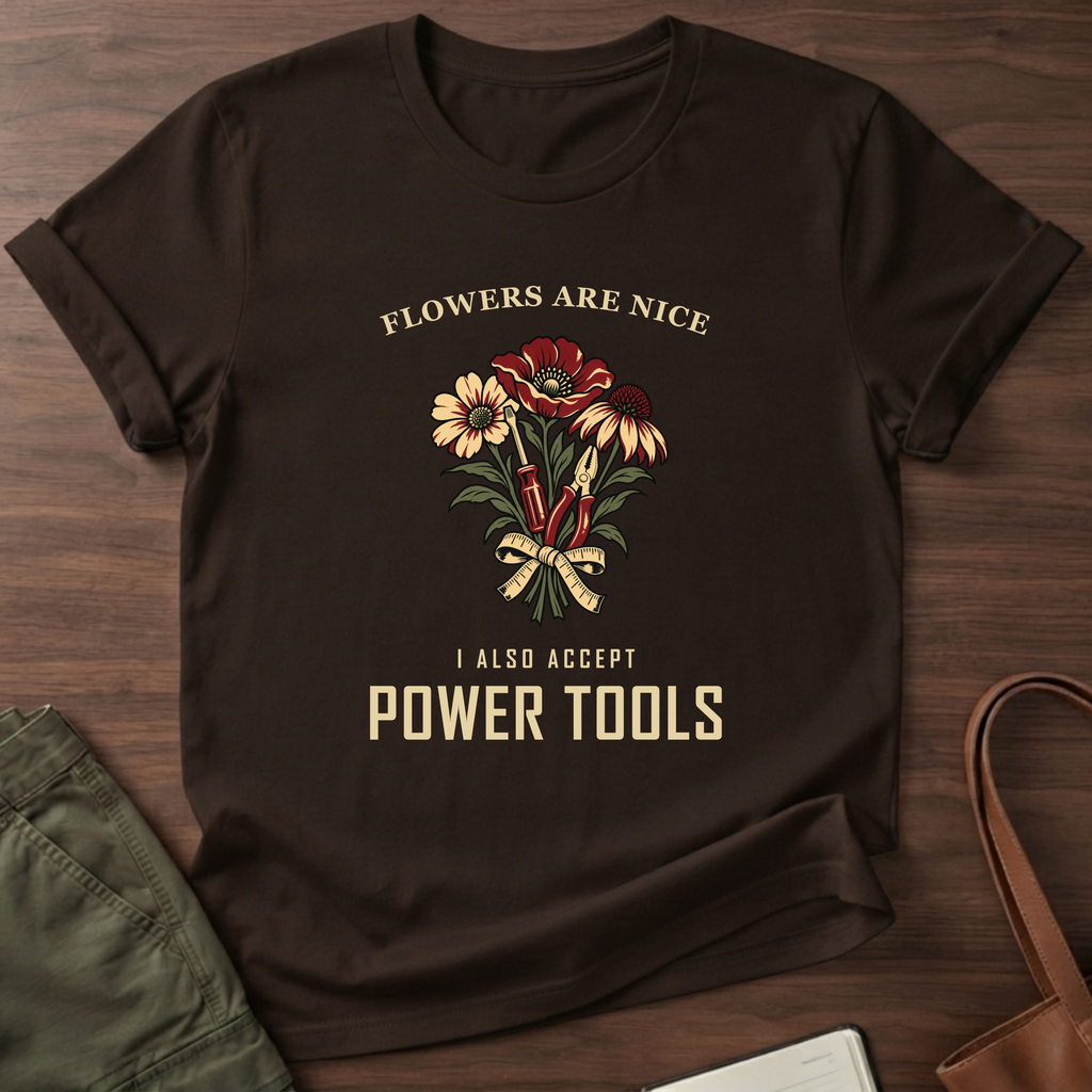 Power Bouquet T-Shirt in Dark Chocolate