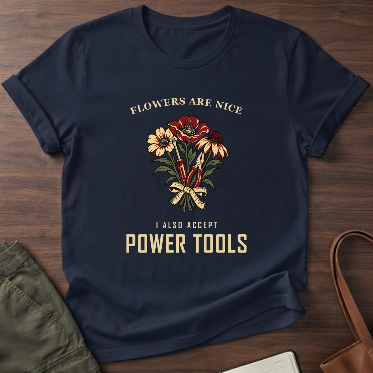 Power Bouquet T-Shirt in Navy