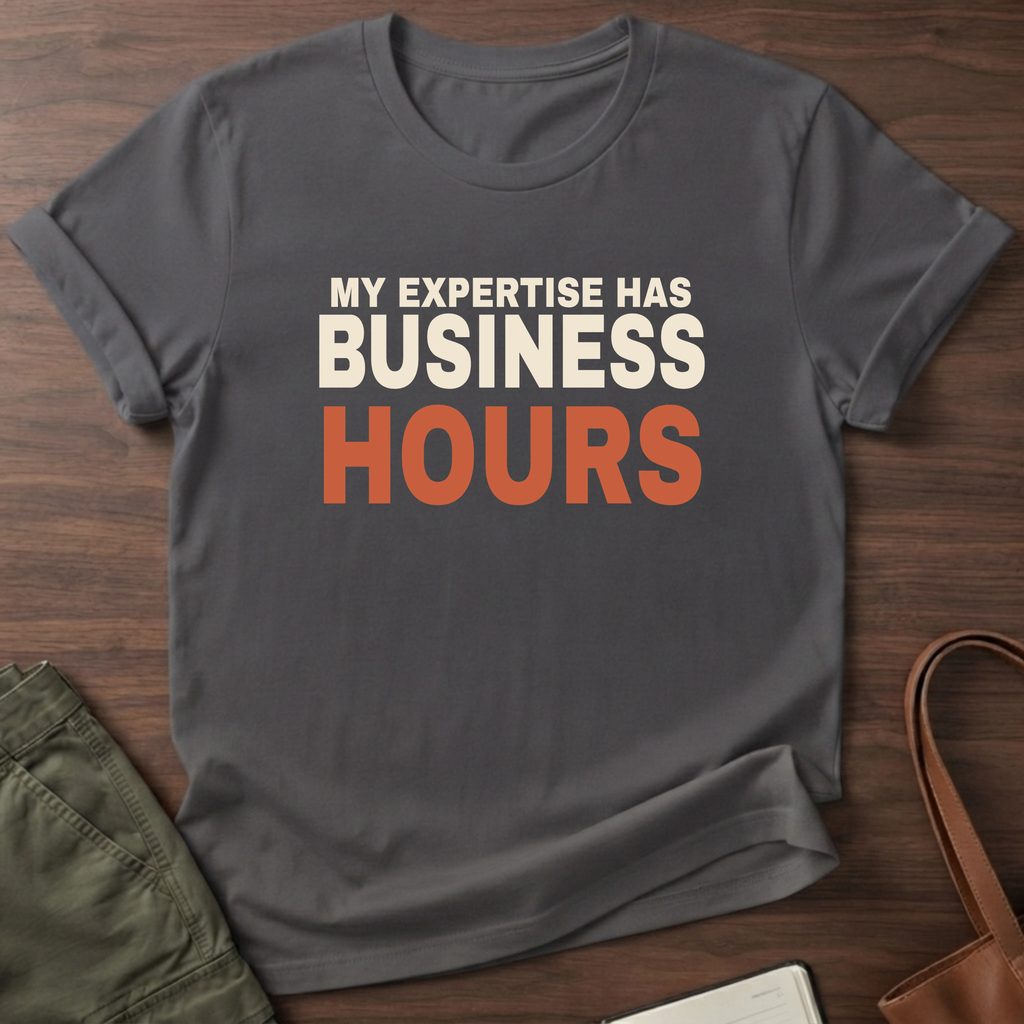 Business Hours T-Shirt in Charcoal