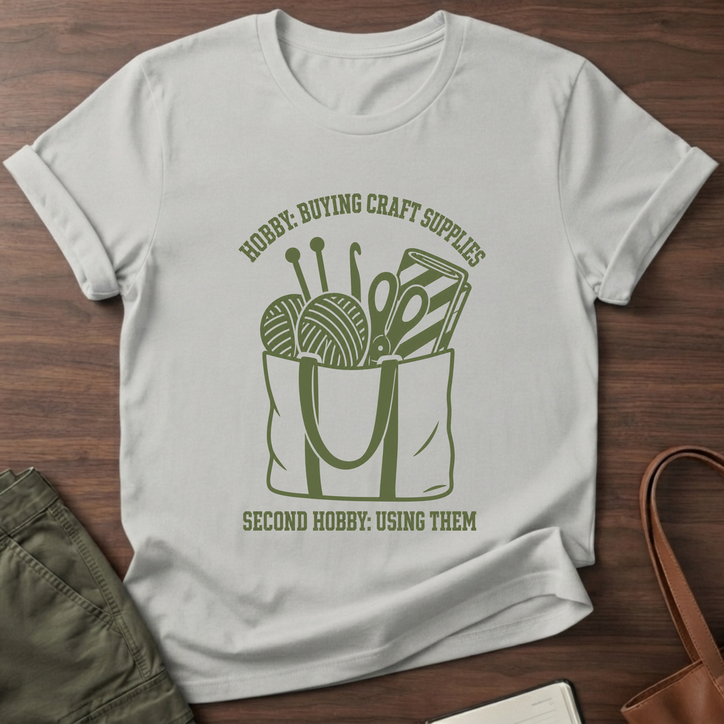 Craft Hoarder T-Shirt - Ice Grey