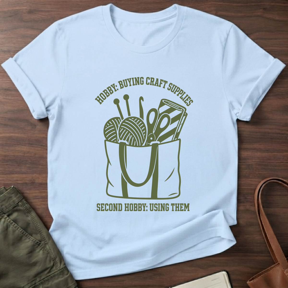 Craft Hoarder T-Shirt - Light Blue