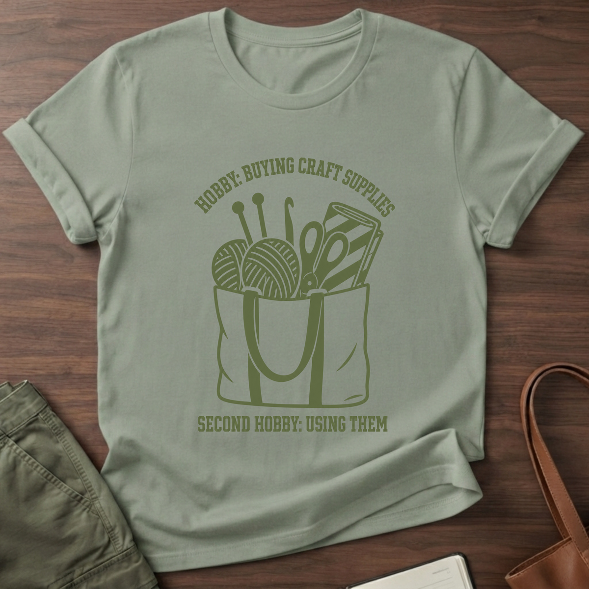 Craft Hoarder T-Shirt - Sage