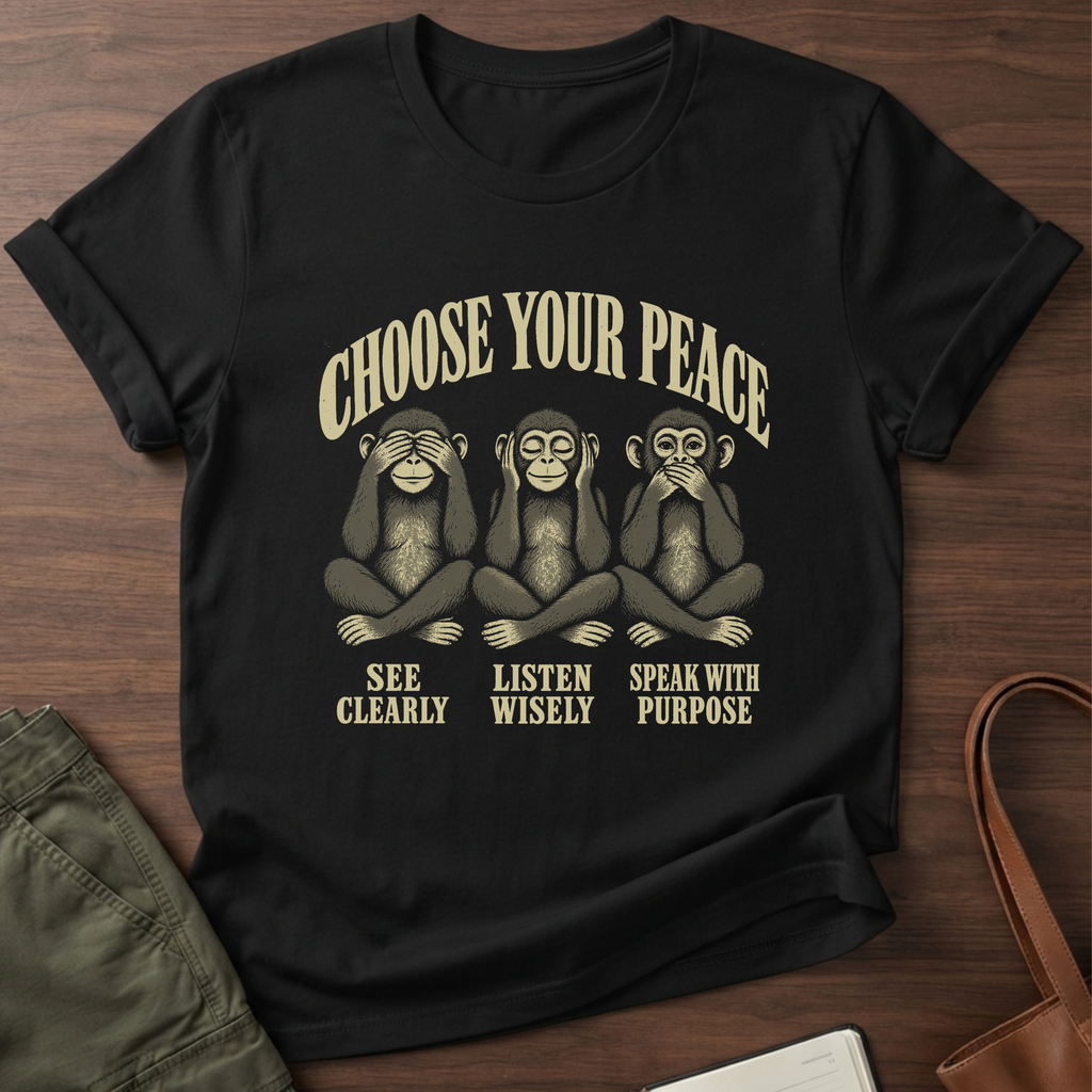 Choose Peace T-Shirt in Black