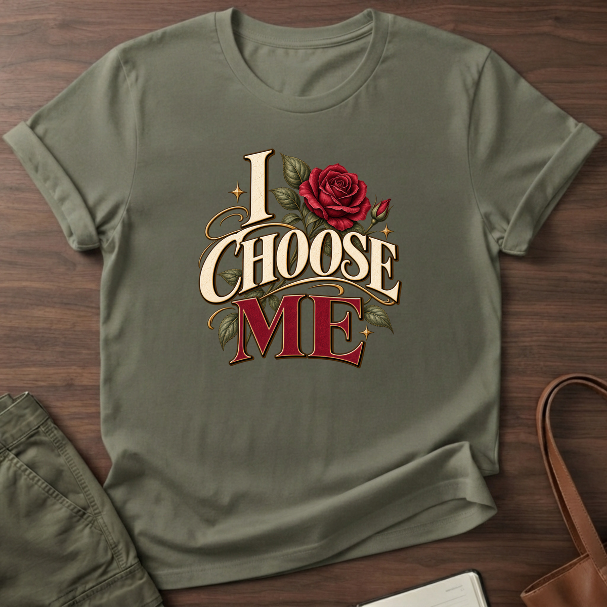 I Choose Me T-Shirt - Military Green