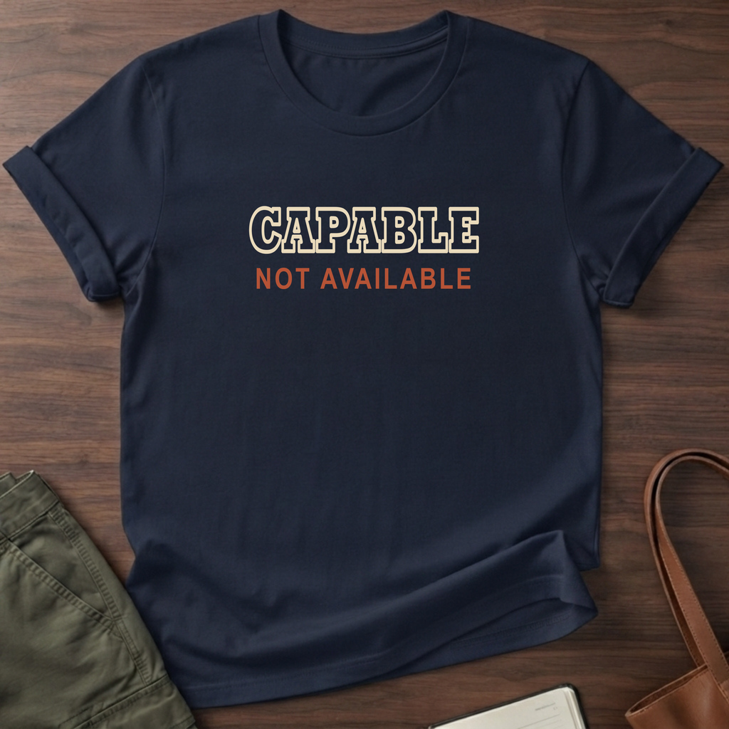 Capable Not Available T-Shirt in Navy