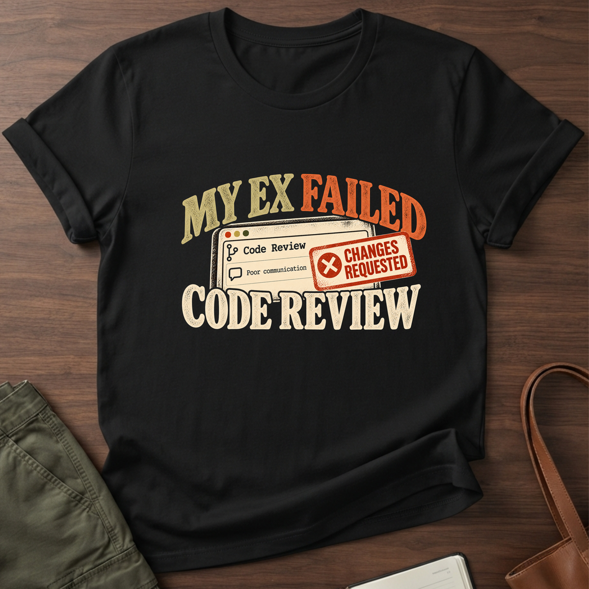 Code Review T-Shirt in Black