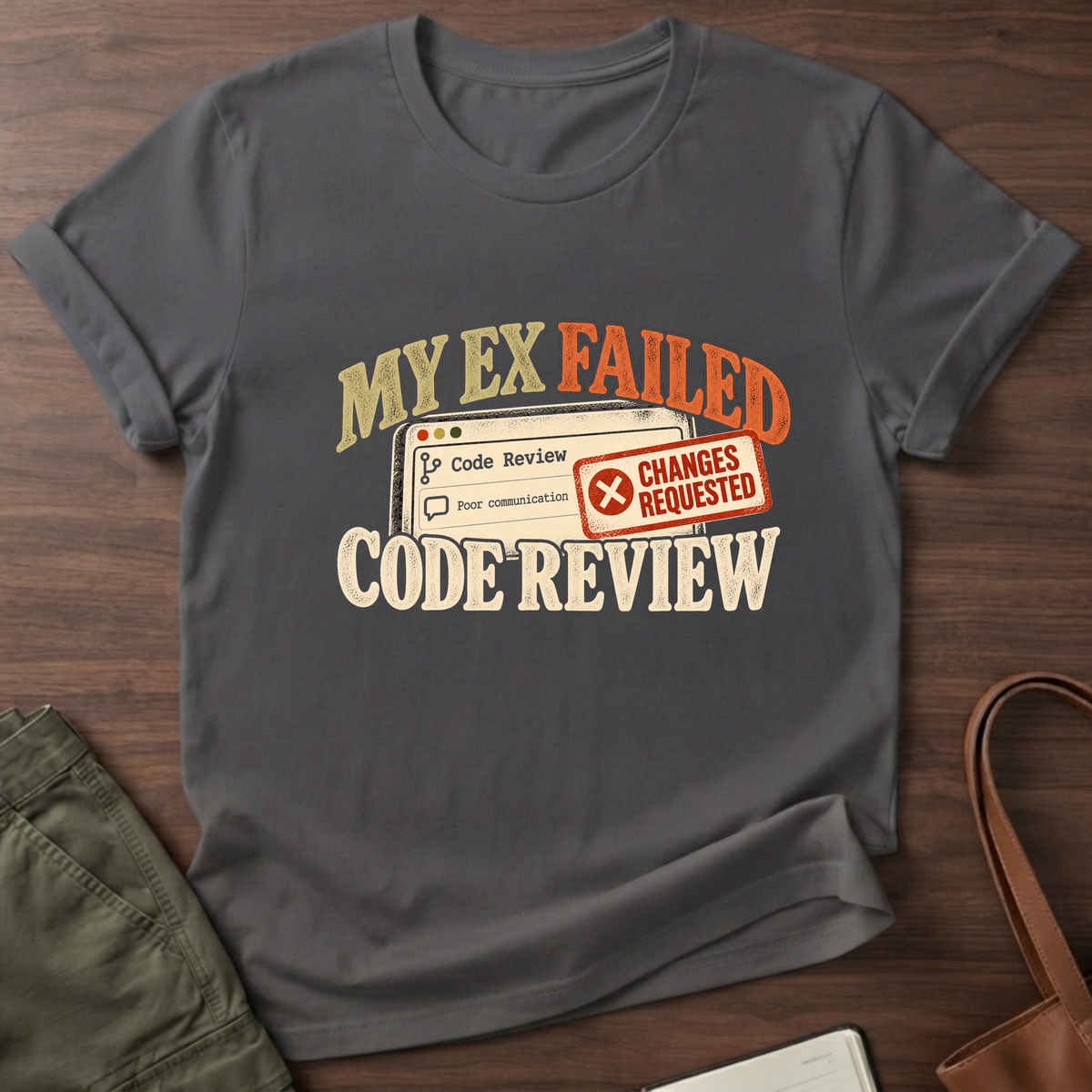 Code Review T-Shirt in Charcoal