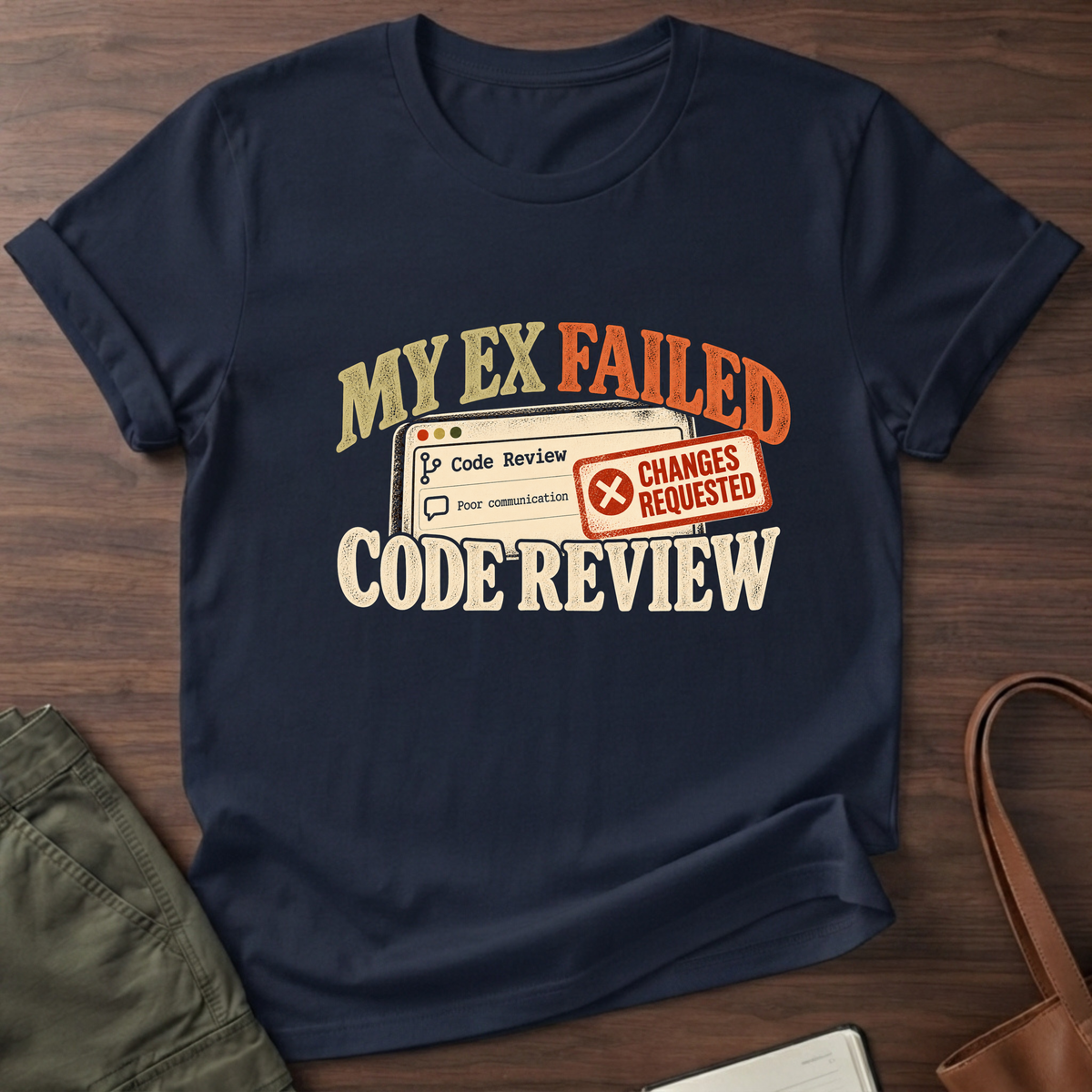Code Review T-Shirt in Navy