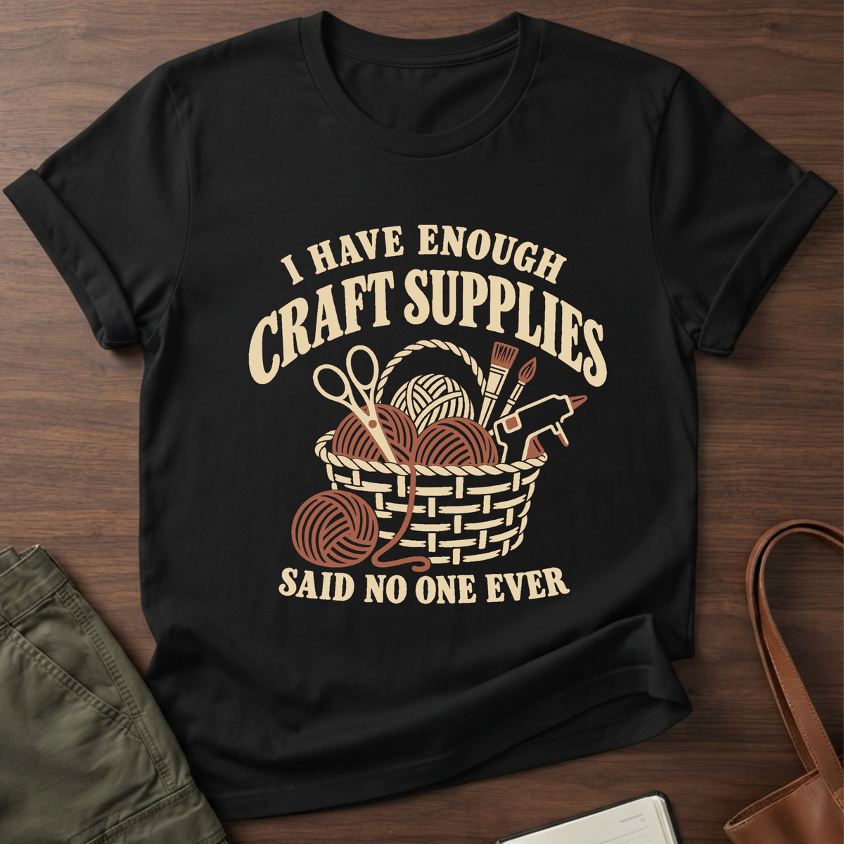 Craft Supplies T-Shirt - Black
